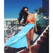 Load image into Gallery viewer, Womens Swim Wear Bikini Cover Up Sheer Beach Mini Wrap Skirt Sarong Pareo Shorts