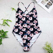 Load image into Gallery viewer, 2019 women Swimwear Sexy high cut one piece swimsuit Backless swim suit Black White Red  thong Bathing suit female Monokini 2741