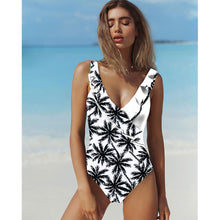 Load image into Gallery viewer, 2017 Swimsuit Women One Piece Monokini Vintage Swimwear Slimming Bodysuit Female Black Bathing Suit Wide Strap Deep V Beach Wear