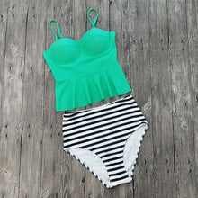Load image into Gallery viewer, 2018 Push Up Tankini Set Swimsuit Women Swimwear Plus Two Piece Suits Print Bathing Suit Beach Wear Swim Maillot De Bain Female