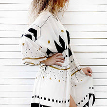 Load image into Gallery viewer, Cotton Beach Cover up Print Bathing suit cover up Swimwear Women Kaftan Robe de Plage Saida de Praia Tunics Pareo