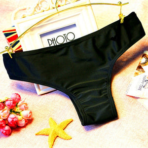 Sexy Pants Swimming Trunks S-XL Mini Thong Triangle Hollow Type Ladies Sexy Tiny Brazilian Bikini Bottom Female Swimwear Women