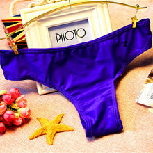 Load image into Gallery viewer, Sexy Pants Swimming Trunks S-XL Mini Thong Triangle Hollow Type Ladies Sexy Tiny Brazilian Bikini Bottom Female Swimwear Women