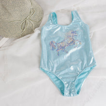 Load image into Gallery viewer, Unicorn children swimwear for girls one piece children swimsuits girls swimsuit kids bathing suit 3-8 years sliver Sequins 22