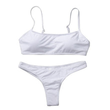 Load image into Gallery viewer, 2019 New Summer Women Solid Bikini Set Push-up UnPadded Bra Swimsuit Swimwear Triangle Bather Suit Swimming Suit biquini