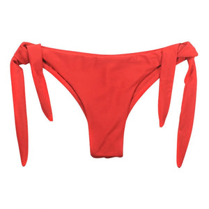 2019 Sexy Solid Thong Bikini Brazilian Cut Swimwear Women Bottom Adjustable Briefs Swimsuit Panties Underwear Thong Bathing Suit