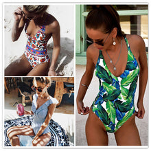 Load image into Gallery viewer, Ashgaily 2018 New One Piece Swimsuit Sexy Cartoon Printed Swimwear Women Bathing Suit Beach Backless Monokini Swimsuit Female