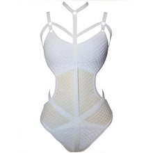 Load image into Gallery viewer, New XS - 3XL 2019 Black Sheer Knit Net Mesh Sexy Women Swimwear One Piece Swimsuit Female Bather Bathing Suit Swim Monokini V536