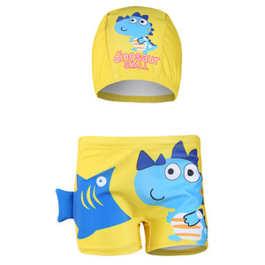 Boy Swimwear Swimming Trunk ages 1 to 10 Children Cartoon Diansours Summer Swimwear Swim Shorts Printed Toddler Boy Swimsuits