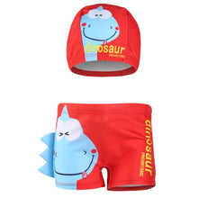 Load image into Gallery viewer, Boy Swimwear Swimming Trunk ages 1 to 10 Children Cartoon Diansours Summer Swimwear Swim Shorts Printed Toddler Boy Swimsuits