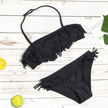 Load image into Gallery viewer, 2019 Girl Swimsuit Two Pieces Children's Swimwear Swim Suits Children Split Hollow Falbala Bikini Sets Bathing Suit G1-CZ912