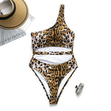 Load image into Gallery viewer, In-X Sexy Leopard one piece swimsuit One shoulder bikini 2019 High cut swimwear women monokini Padded bathing suit New bodysuit