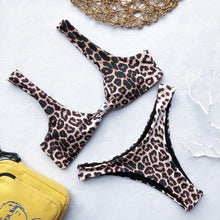 Load image into Gallery viewer, In-X Sexy Leopard one piece swimsuit One shoulder bikini 2019 High cut swimwear women monokini Padded bathing suit New bodysuit